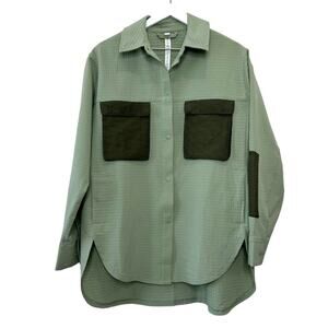 Lululemon Grid Fleece Green Hiking Overshirt Size 8